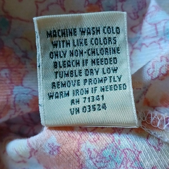 LL Bean Floral Top Large - Picture 6 of 8